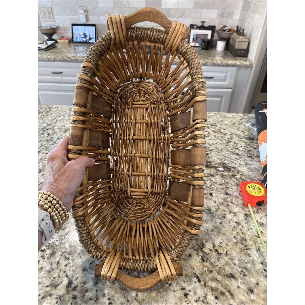 Bamboo Woven Rattan Trays Wicker‎ Tiki Bar Rails 17
